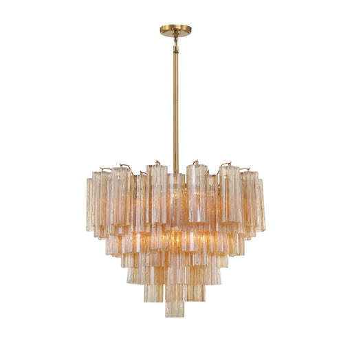 Addis 12 Light 26.75" Pendant in Aged Brass