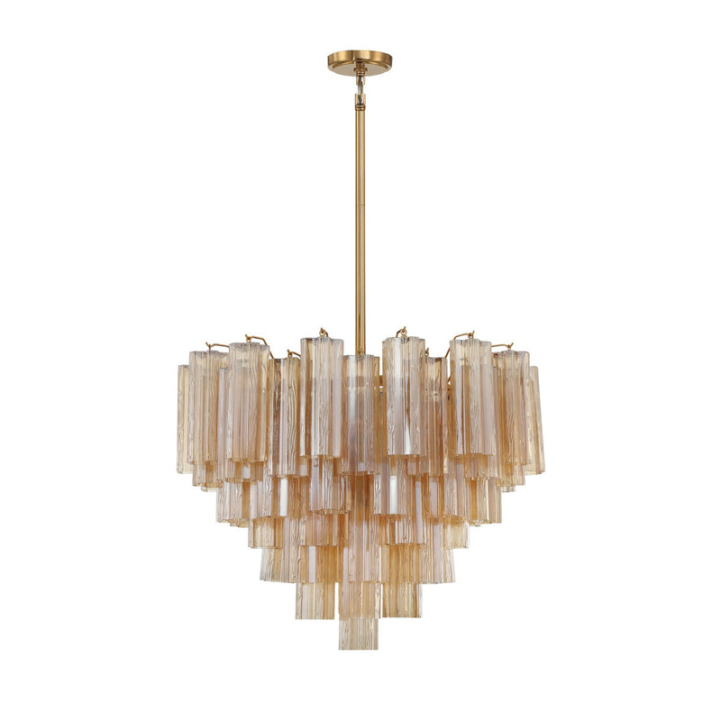 Addis 12 Light 26.75" Pendant in Aged Brass