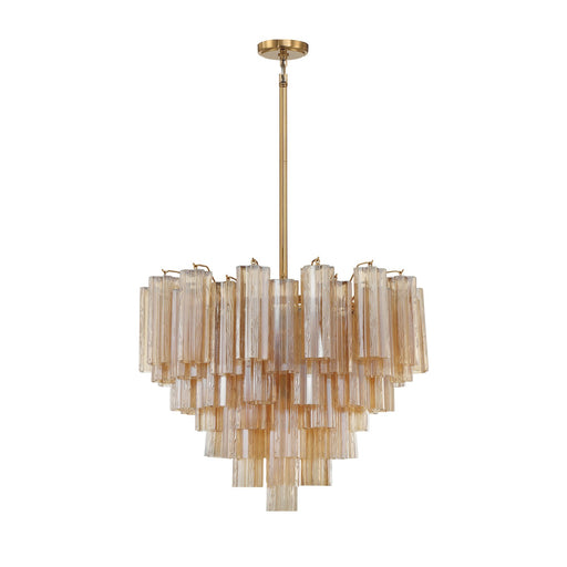 Addis 12 Light 26.75" Pendant in Aged Brass