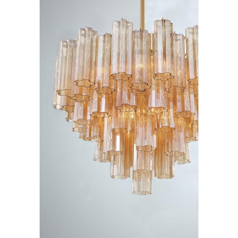 Addis 12 Light 26.75" Pendant in Aged Brass