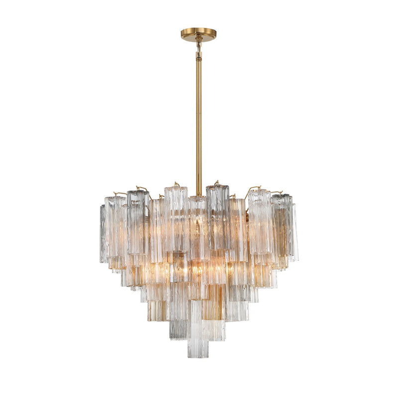 Addis 12 Light 26.75" Pendant in Aged Brass