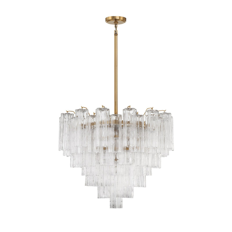 Addis 12 Light 26.75" Pendant in Aged Brass