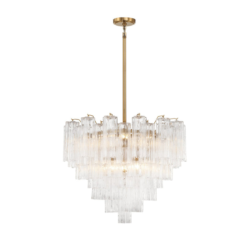 Addis 12 Light 26.75" Pendant in Aged Brass