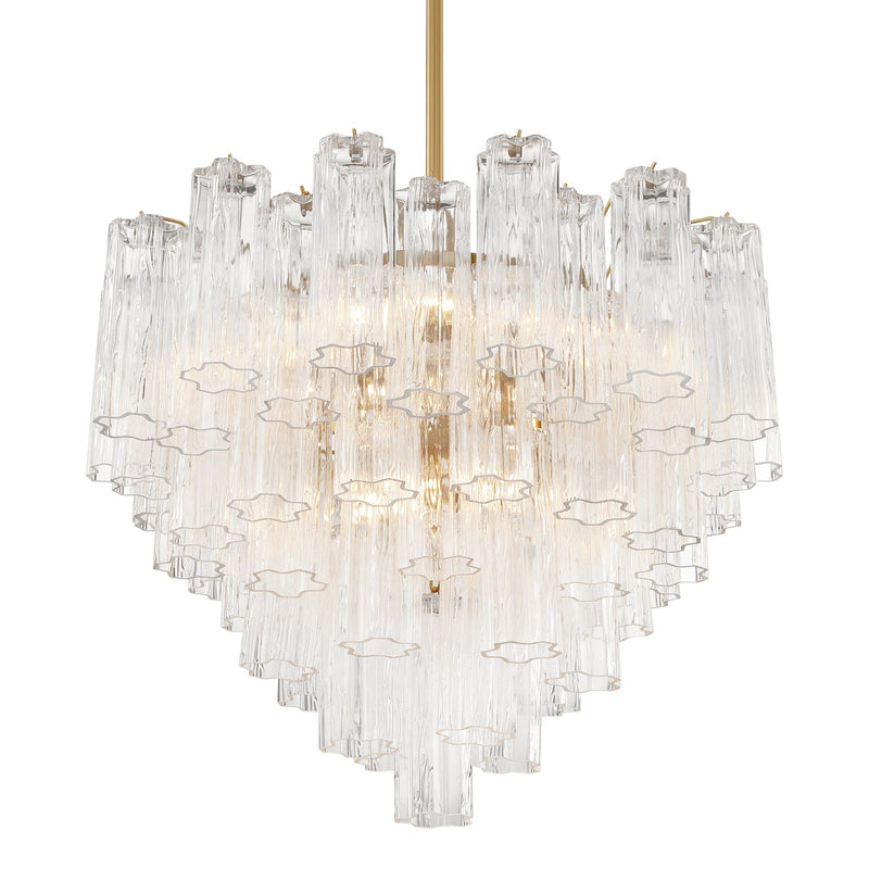 Addis 12 Light 26.75" Pendant in Aged Brass