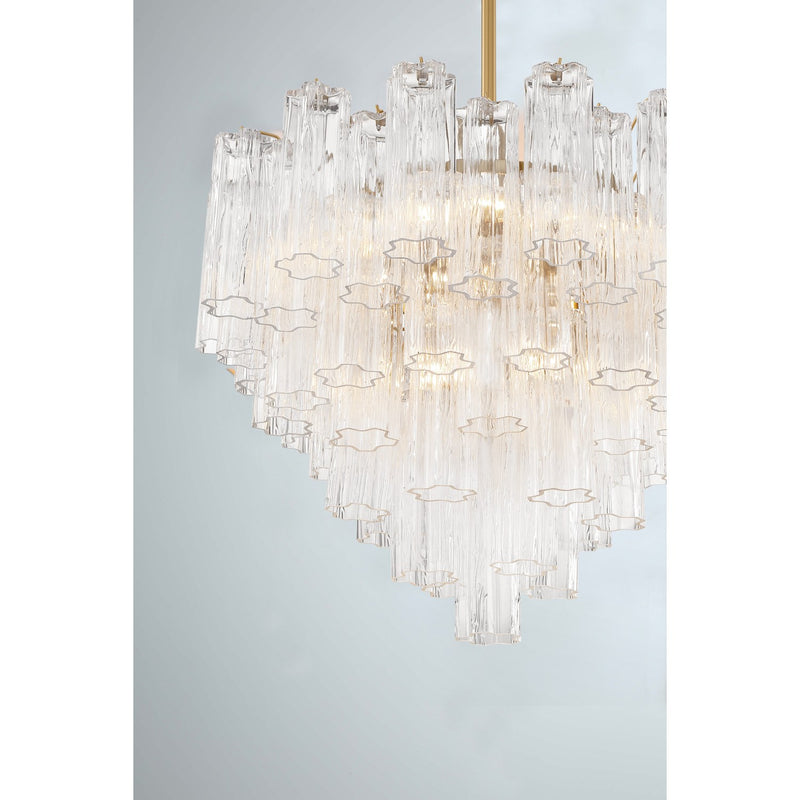 Addis 12 Light 26.75" Pendant in Aged Brass