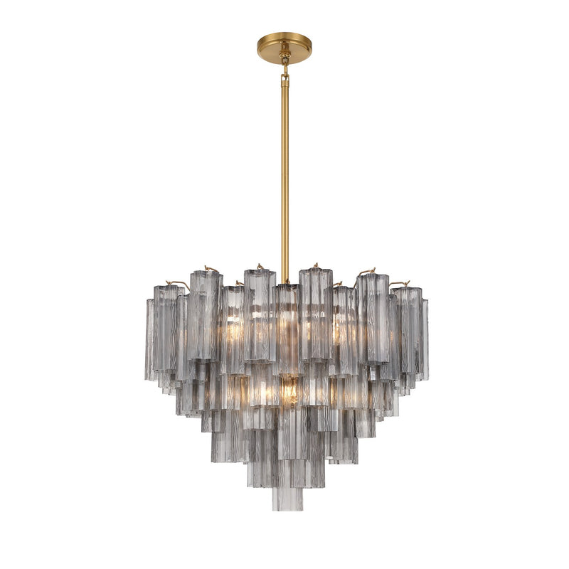 Addis 12 Light 26.75" Pendant in Aged Brass
