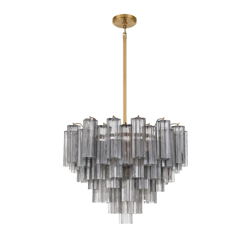 Addis 12 Light 26.75" Pendant in Aged Brass