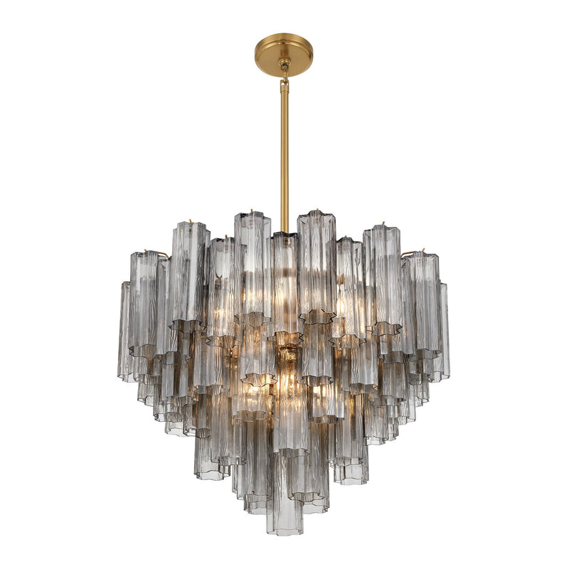 Addis 12 Light 26.75" Pendant in Aged Brass