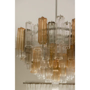 Addis 12 Light 26.75" Pendant in Polished Chrome in a room setting
