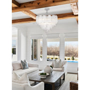 Addis 12 Light 26.75" Pendant in Polished Chrome in a room setting