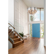 Addis 16 Light 32" Pendant in Polished Chrome in a room setting