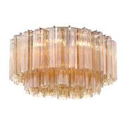 Addis 6 Light 22.25" Flush Mount in Aged Brass