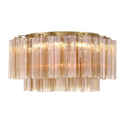Addis 6 Light 22.25" Flush Mount in Aged Brass