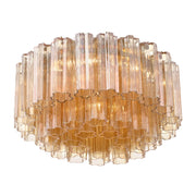 Addis 6 Light 22.25" Flush Mount in Aged Brass