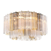 Addis 6 Light 22.25" Flush Mount in Aged Brass