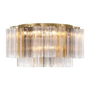 Addis 6 Light 22.25" Flush Mount in Aged Brass
