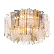 Addis 6 Light 22.25" Flush Mount in Aged Brass