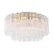 Addis 6 Light 22.25" Flush Mount in Aged Brass