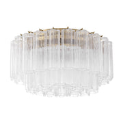 Addis 6 Light 22.25" Flush Mount in Aged Brass