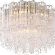 Addis 6 Light 22.25" Flush Mount in Aged Brass