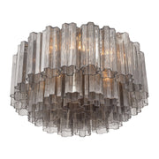 Addis 6 Light 22.25" Flush Mount in Aged Brass