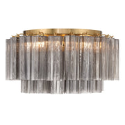 Addis 6 Light 22.25" Flush Mount in Aged Brass