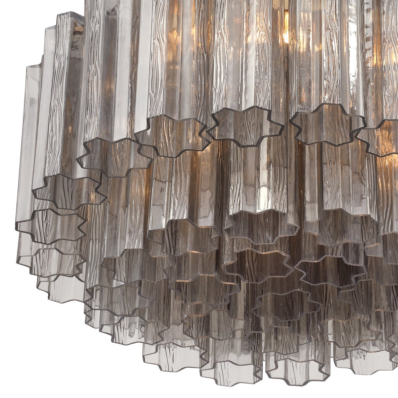Addis 6 Light 22.25" Flush Mount in Aged Brass