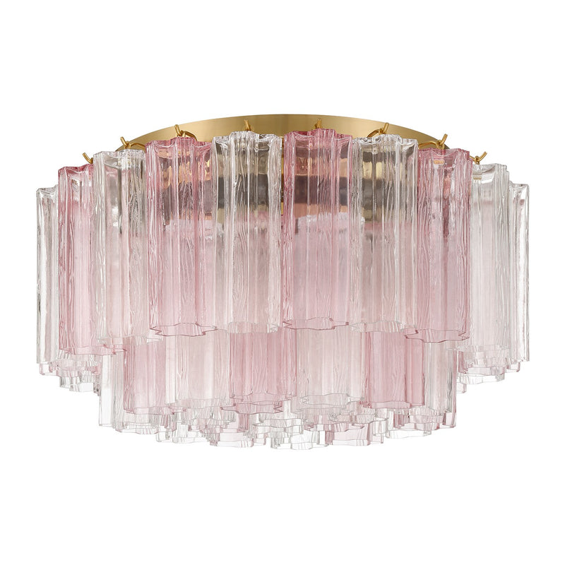 Addis 6 Light 22.25" Flush Mount in Aged Brass