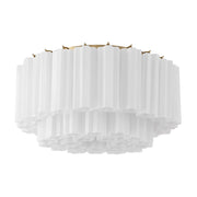Addis 6 Light 22.25" Flush Mount in Aged Brass