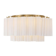 Addis 6 Light 22.25" Flush Mount in Aged Brass