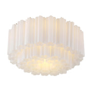 Addis 6 Light 22.25" Flush Mount in Aged Brass
