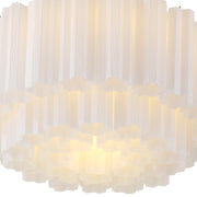 Addis 6 Light 22.25" Flush Mount in Aged Brass