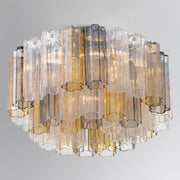 Addis 6 Light 22.25" Flush Mount in Polished Chrome in a room setting