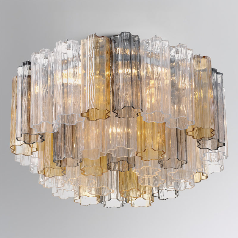 Addis 6 Light 22.25" Flush Mount in Polished Chrome in a room setting