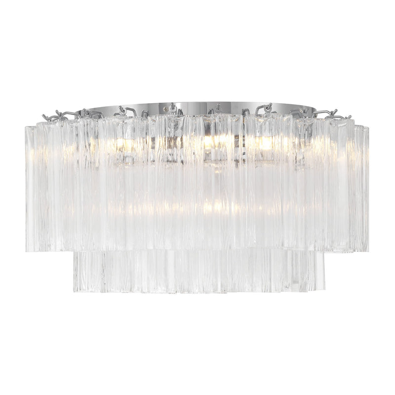 Addis 6 Light 22.25" Flush Mount in Polished Chrome