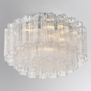 Addis 6 Light 22.25" Flush Mount in Polished Chrome in a room setting