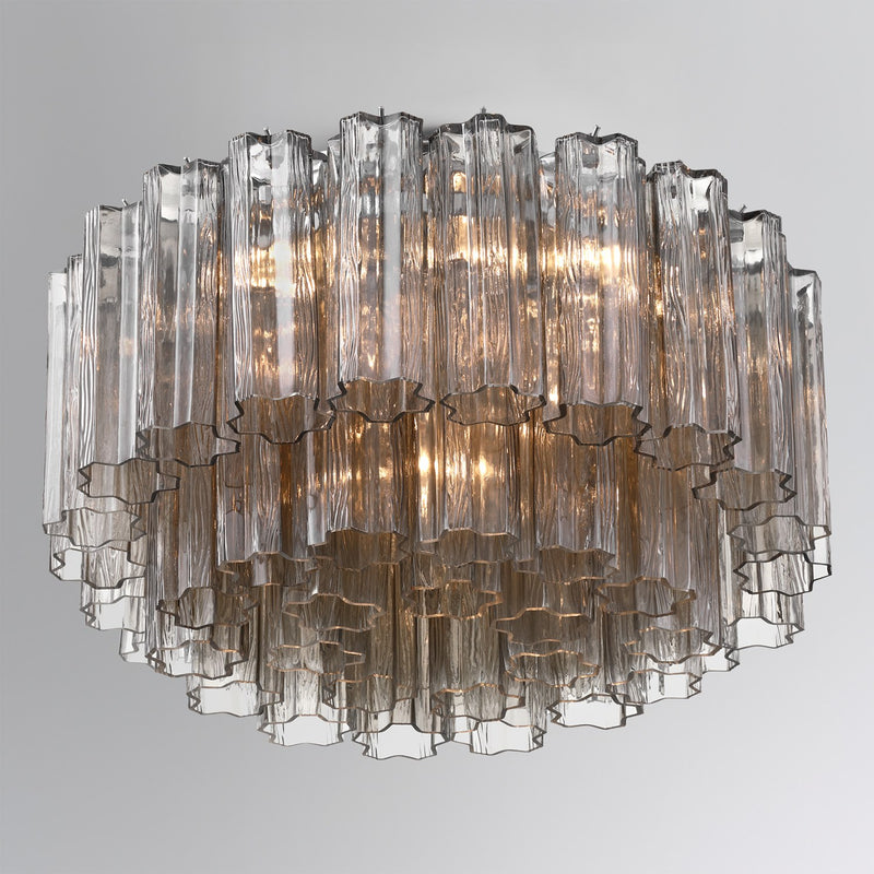Addis 6 Light 22.25" Flush Mount in Polished Chrome in a room setting