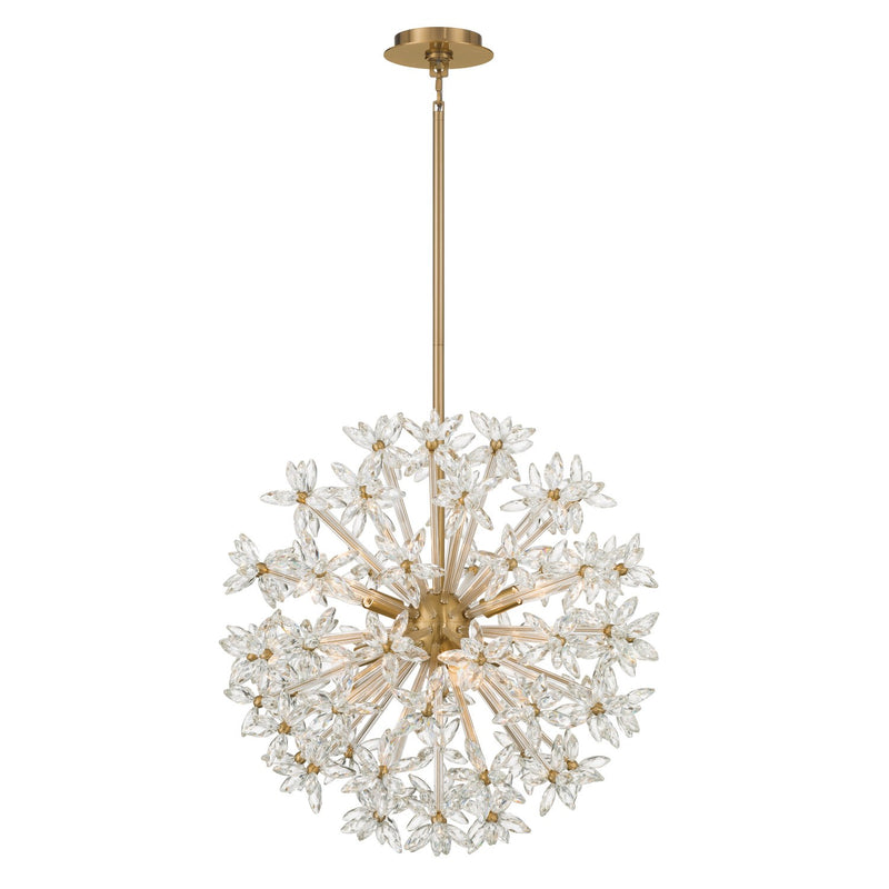 Adley 6 Light 23.75" Chandelier in Aged Brass