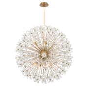 Adley 12 Light 34" Chandelier in Aged Brass