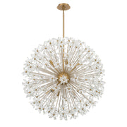 Adley 12 Light 34" Chandelier in Aged Brass
