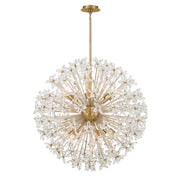 Adley 12 Light 34" Chandelier in Aged Brass