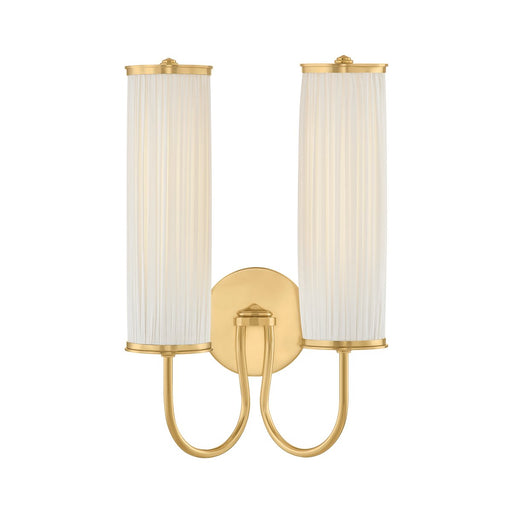 Elaine 2-Light Wall Sconce in Aged Brass