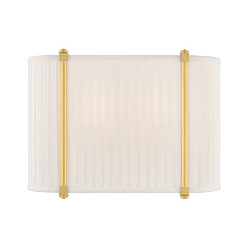 Cornell Wide 2-Light Wall Sconce in Aged Brass