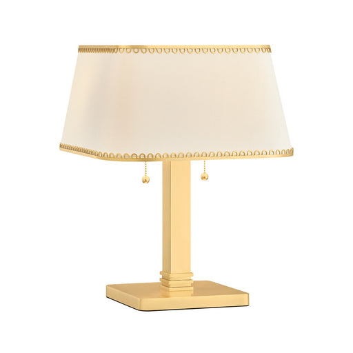 Claude 2-Light Table Lamp in Aged Brass