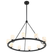 Aragon 10 Light LED Chandelier in Matte Black