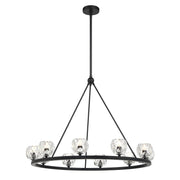 Aragon 10 Light LED Chandelier in Matte Black