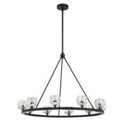 Aragon 10 Light LED Chandelier in Matte Black