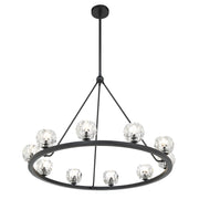 Aragon 10 Light LED Chandelier in Matte Black