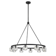 Aragon 10 Light LED Chandelier in Matte Black