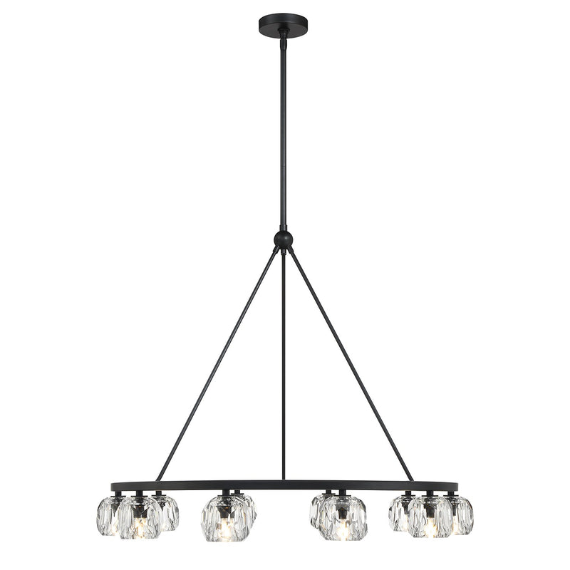 Aragon 10 Light LED Chandelier in Matte Black